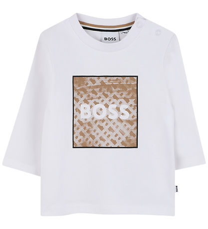 BOSS Bluse - Weiß m. Print