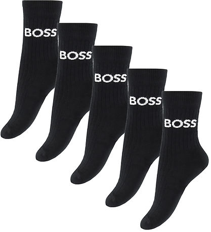 BOSS Sokkar - 5 Pakki - Svart M. Lógó