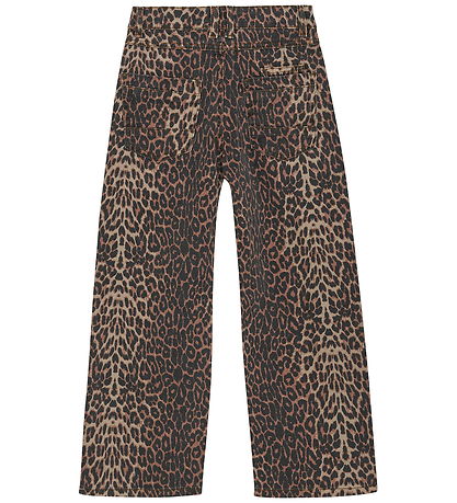 Creamie Jeans - Denim - Wide - Brown Leo