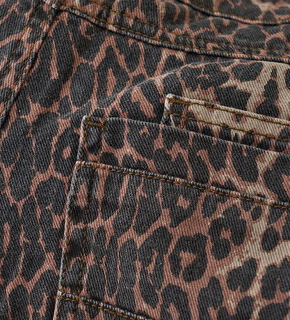 Creamie Jeans - Denim - Wide - Brown Leo