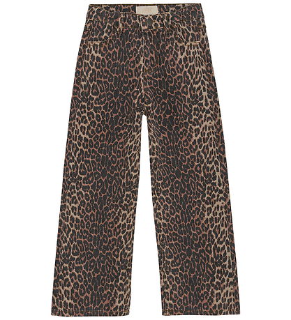 Creamie Jeans - Denim - Wide - Brown Leo