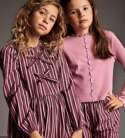 Creamie Byxor - Vävd Stripe - Krossat Berry