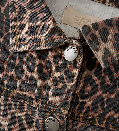 Creamie Denim Jacket - Brown Leo