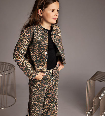 Creamie Denim Jacket - Brown Leo