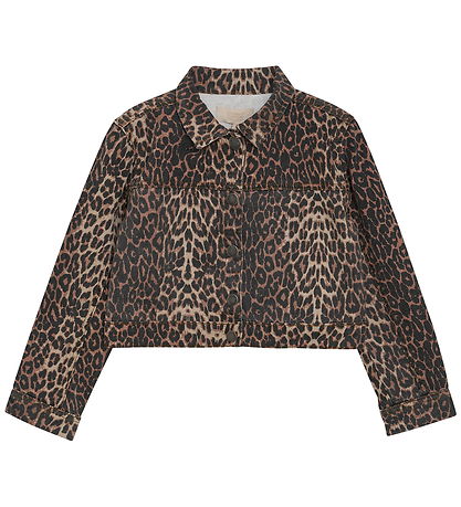 Creamie Denim Jacket - Brown Leo