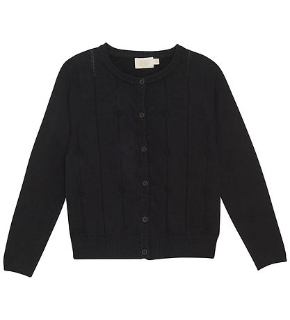 Creamie Cardigan - Pointelle - Svart