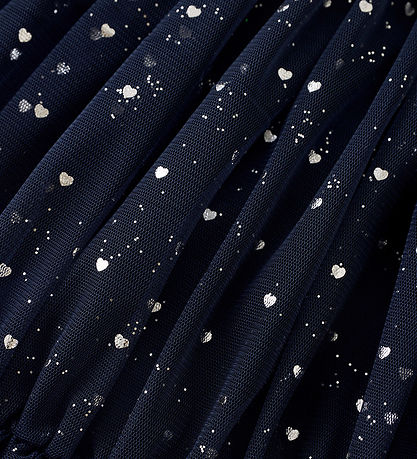 Creamie Klänning - Mesh - Black Iris m. Hjärtan