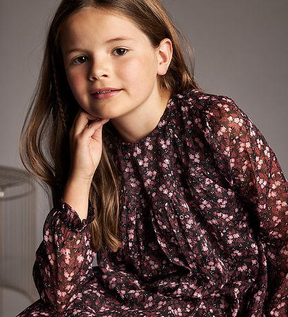 Creamie Kleid - Flower Dobby - Schwarz