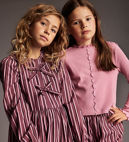 Creamie Kleider - Dress Gewebt Stripe - Gecrasht Berry