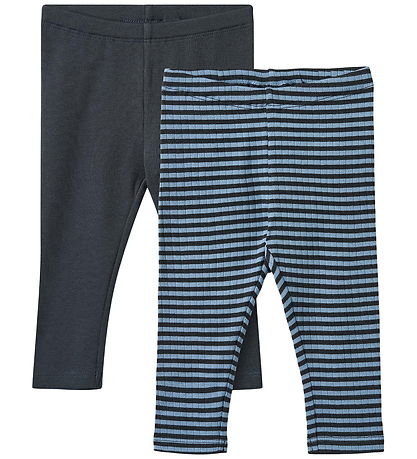 Wheat Leggings - Rib - 2er-Pack - Jules - Hell Blue Stripe