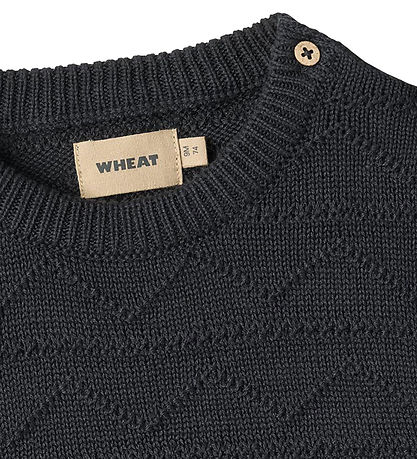 Wheat Väst - Stickad - Bobby - Marinblå