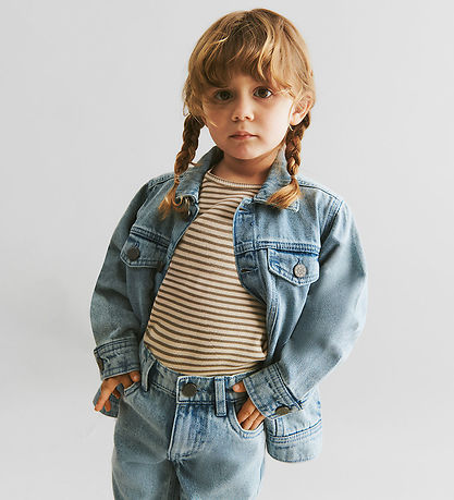 Wheat Bluse - Rib - Stig - Stone Stripe