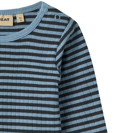 Wheat Samfella l/e - Rib - Berti - Björt Blue Stripe