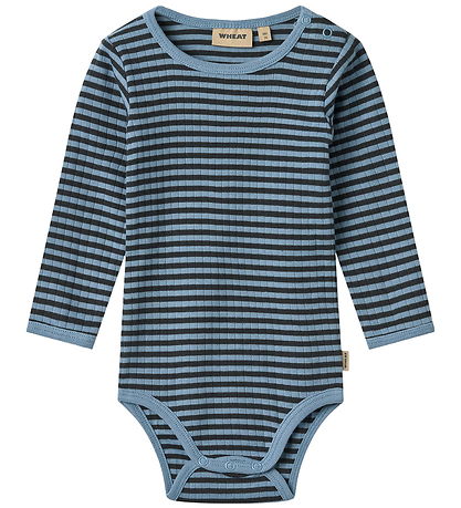 Wheat Samfella l/e - Rib - Berti - Björt Blue Stripe