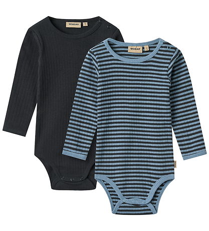 Wheat Body l/ä - Rib - 2er-Pack - Berti - Bright Blue Stripe