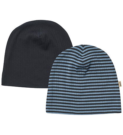 Wheat Mütze - Rib 2er-Pack - Aidan - Bright Blue Stripe