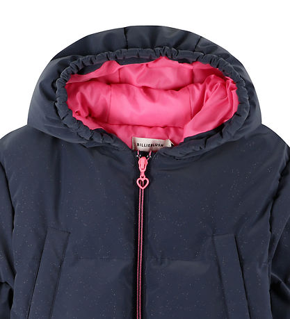 Billieblush Puffer Jacket - Navy/Pink