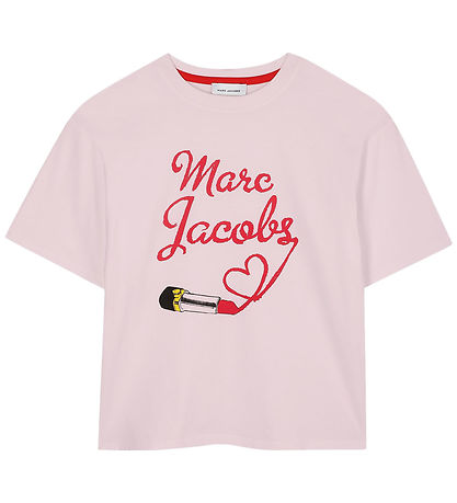 Little Marc Jacobs Stuttermabolur - Bleikt M. Prentað