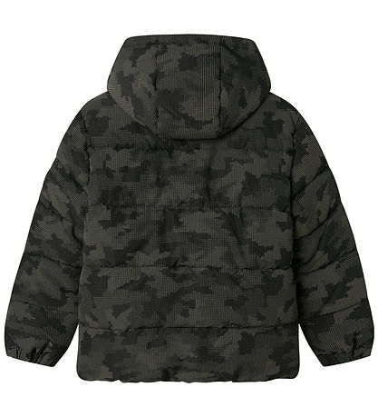 Name It Puffer Jacket - NkmMeter - Black w. Reflective print