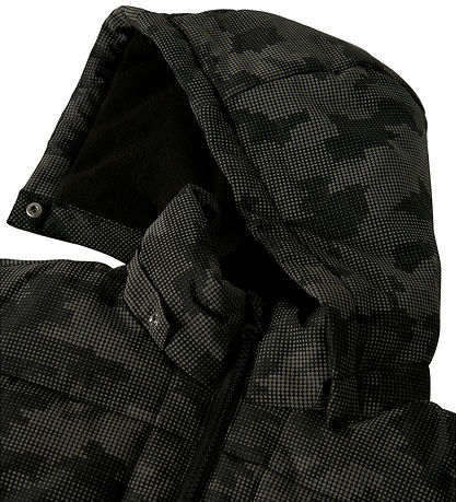 Name It Puffer Jacket - NkmMeter - Black w. Reflective print