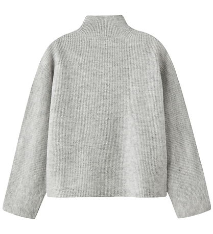 Name It Bluse - Strick - Rib - NkfNuva - Hellgrau-Meliert