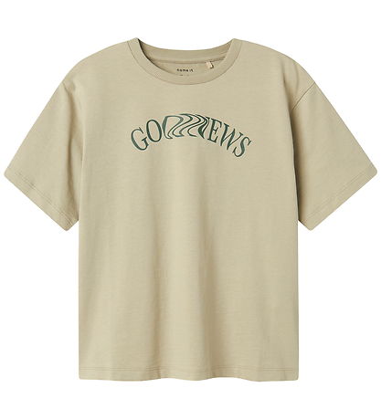Name It T-shirt - NkmNevin - Iceland Fossil w. Print