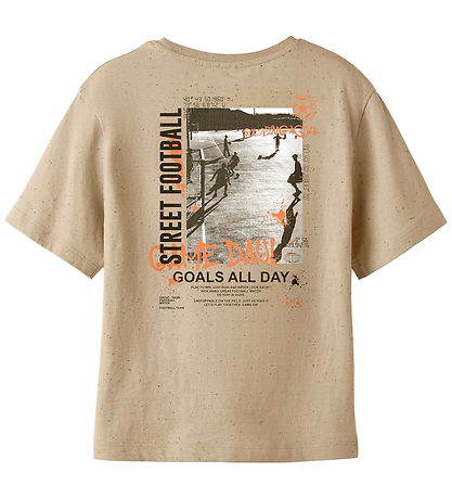 Name It T-shirt - NkmNord - Iceland Fossil w. Print