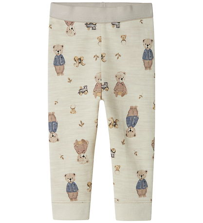 Name It Leggings - Wool - NbnWup - Peyote Melange/Bear