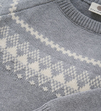 En Fant Blússa - Prjónað - Wool - Light Grey Melange