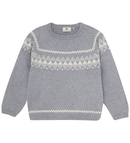 En Fant Blússa - Prjónað - Wool - Light Grey Melange