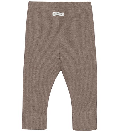 Fixoni Leggings - Rib - Kaffikvarsblönduð