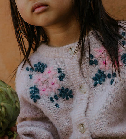Fliink Cardigan - Prjónað - Ull/Nælon - Star - Peach Þeytingur