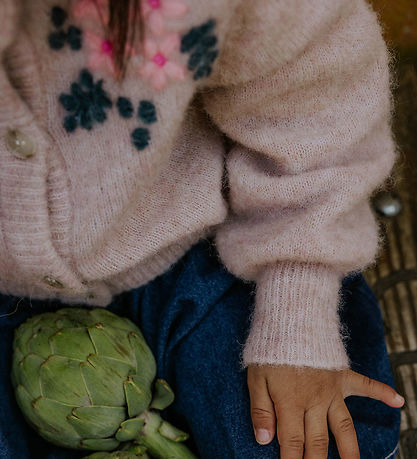 Fliink Cardigan - Prjónað - Ull/Nælon - Star - Peach Þeytingur