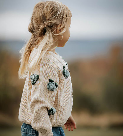 Fliink Cardigan - Knitted - Cool Flower - Sandshell