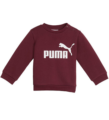 Puma Sweat Set - Minicats ESS Crew - Ruby Shimmer