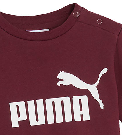 Puma Sweat Set - Minicats ESS Crew - Ruby Shimmer