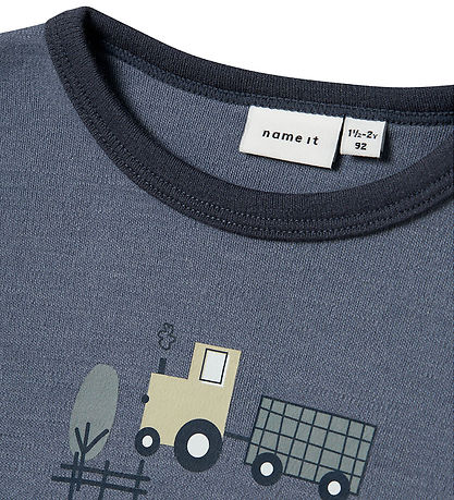 Name It Blouse - Wool - NmmWillit - Folkstone Gray/Tractor