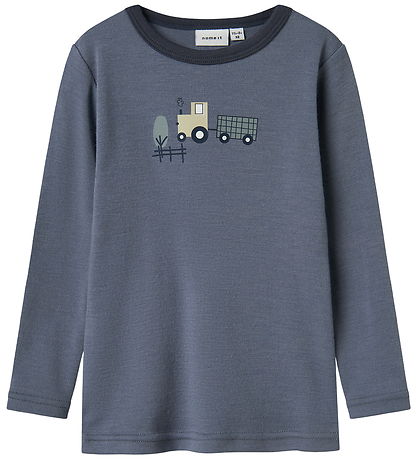 Name It Blouse - Wool - NmmWillit - Folkstone Gray/Tractor