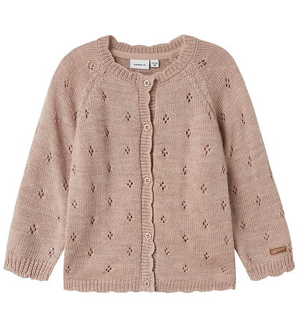 Name It Cardigan - Wool - Knitted - NmfWrilla - Shadow Gray