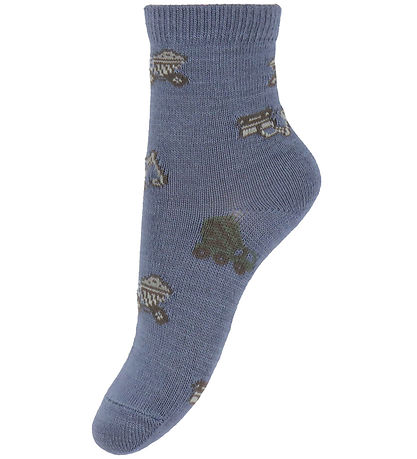 Name It Strumpor - 4-pack - Ull/Bomull - NmmWak - Folkstone Grey
