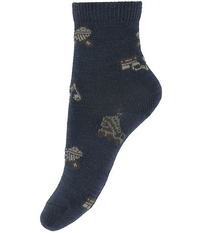 Name It Socks - 4-Pack - Wool/Cotton - NmmWak - Folkstone Gray/