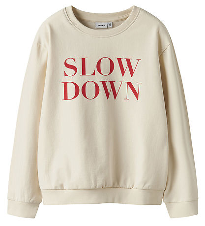 Name It Sweatshirt - NkfNoriana - Parchment w. Print