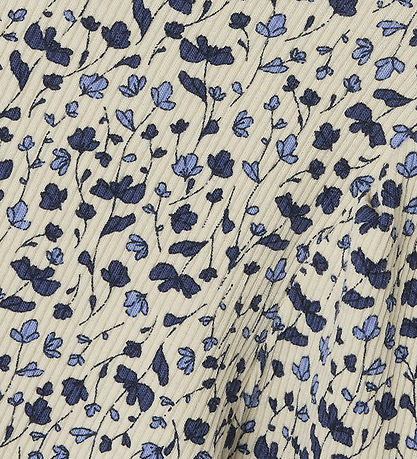 Name It Bluse - Rib - NmfNelia - Pergament m. Blumen
