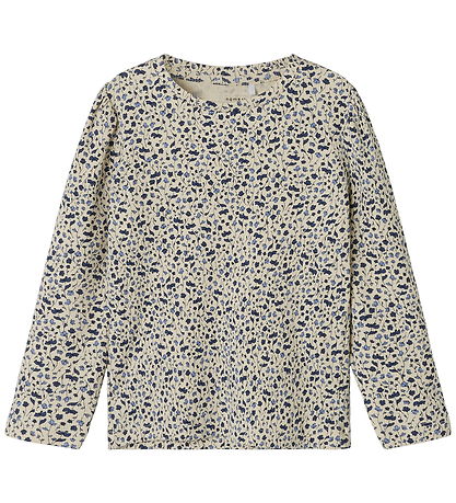 Name It Bluse - Rib - NmfNelia - Pergament m. Blumen