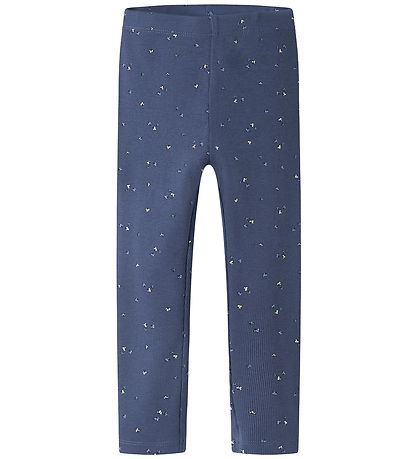 Name It Leggings - Rib - NmfNelia - Blue Indigo M. Blóm