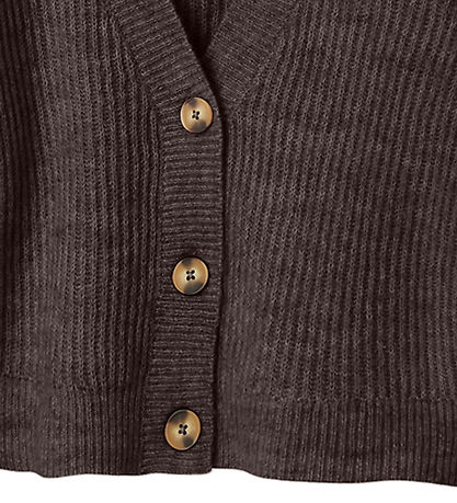 Name It Cardigan - Nei - Prjónað - NkfHolly - Seal Brown
