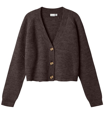 Name It Cardigan - Nei - Prjónað - NkfHolly - Seal Brown