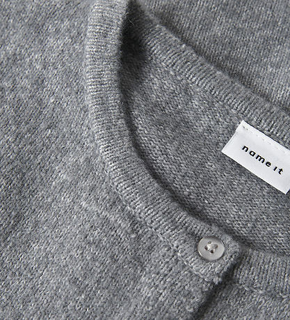 Name It Cardigan - Nei - Prjónað - NkfSaluna - Grátóna