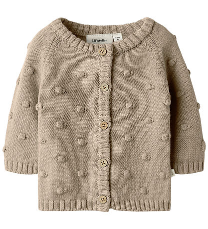 Lil' Atelier Cardigan - Prjónað - NbfEmlen - Oxford Tan
