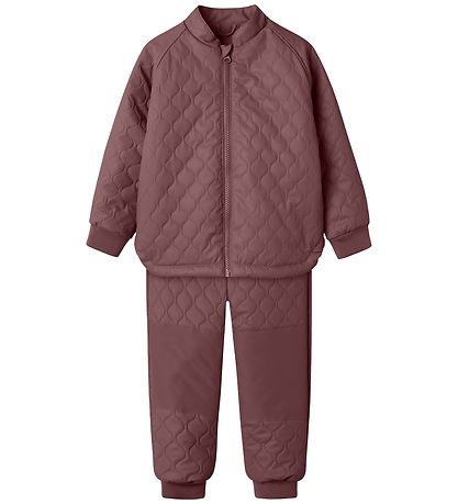 Name It Thermo föt M. Flís - PU - NmfMud - Rose Brown
